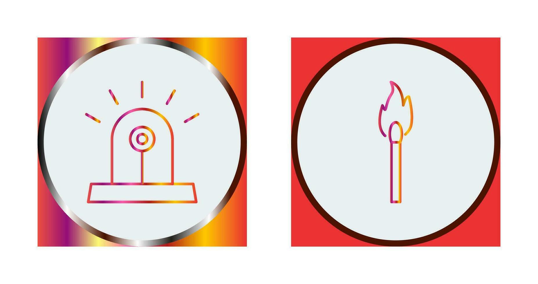 siren and lit matchstick Icon vector