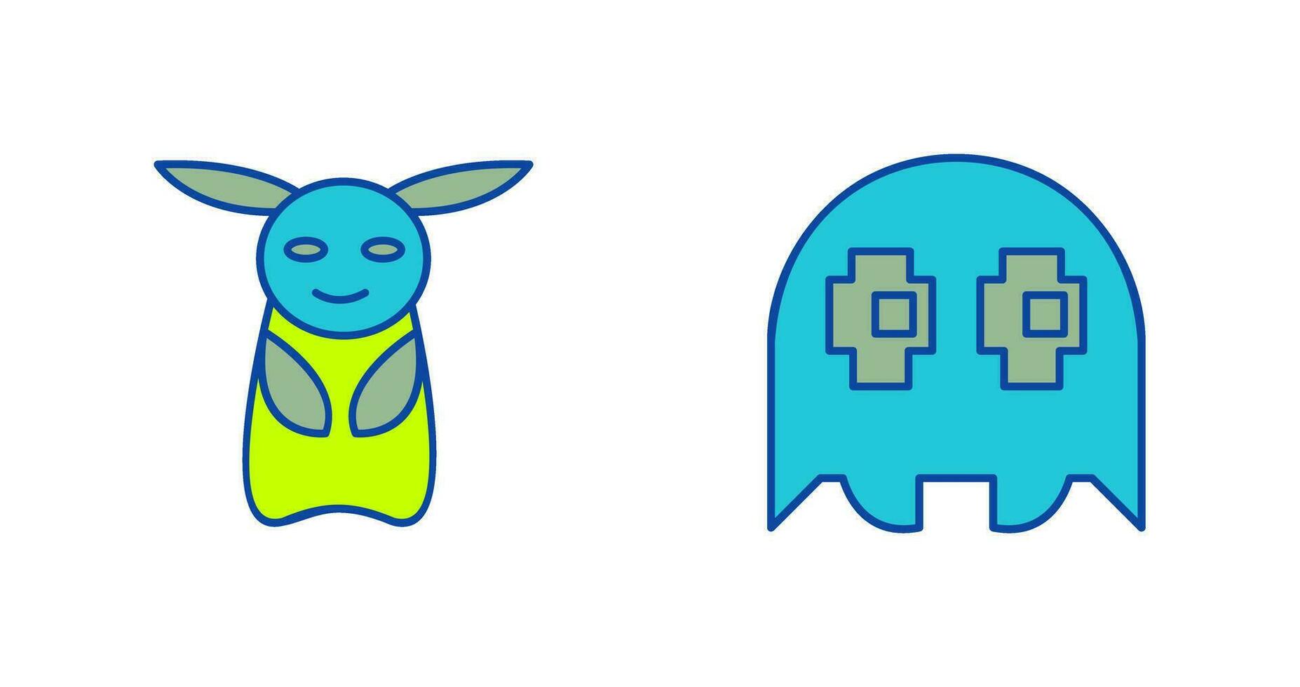 Game Character and Game Character Icon vector