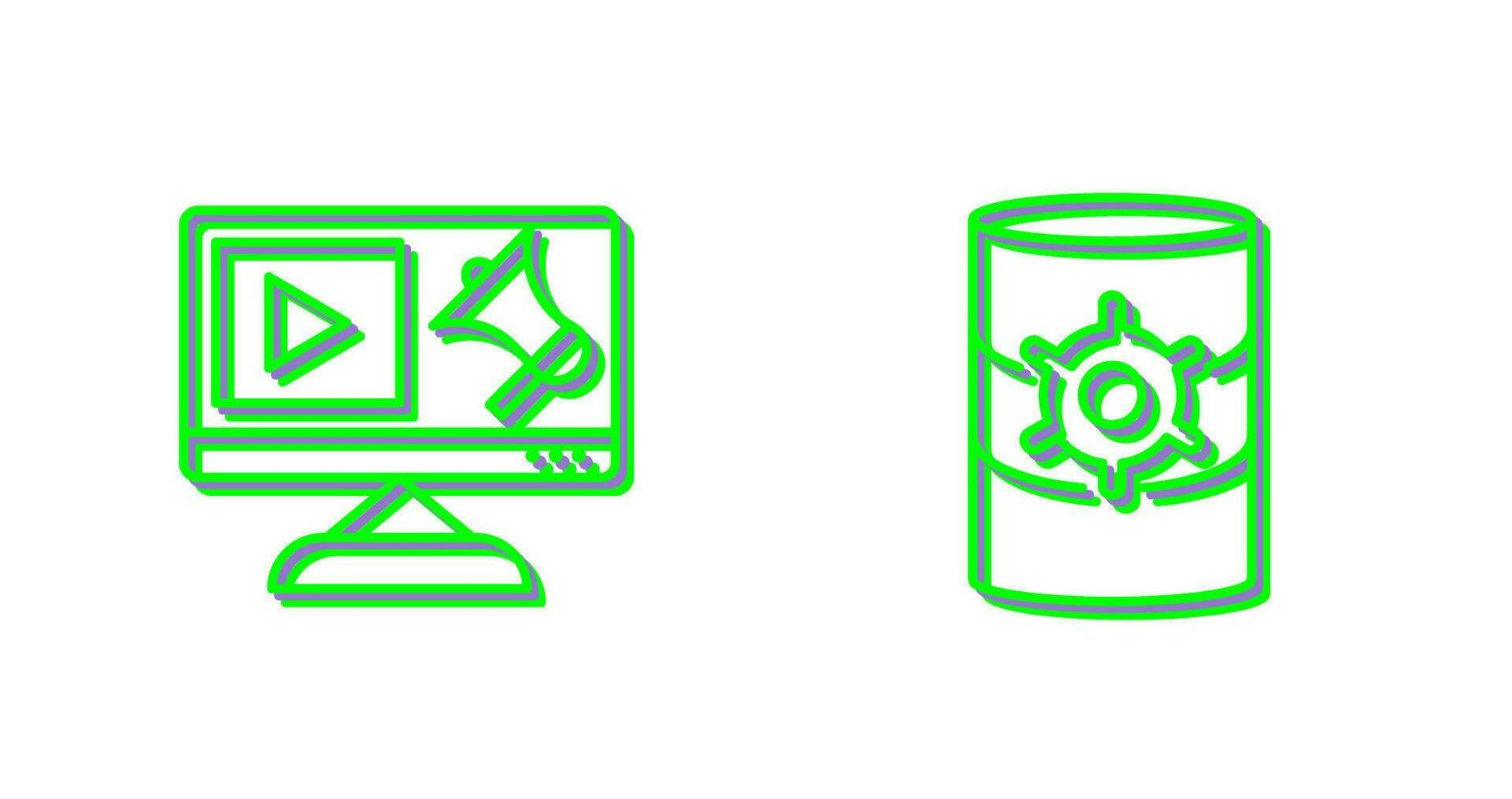 Digital Marketing and Database Management Icon vector
