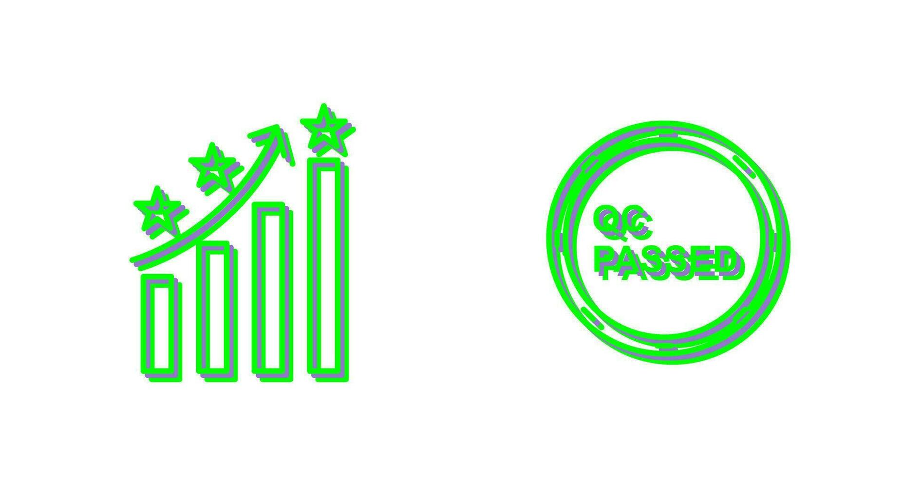 Reputation Management and QC Passed Icon vector