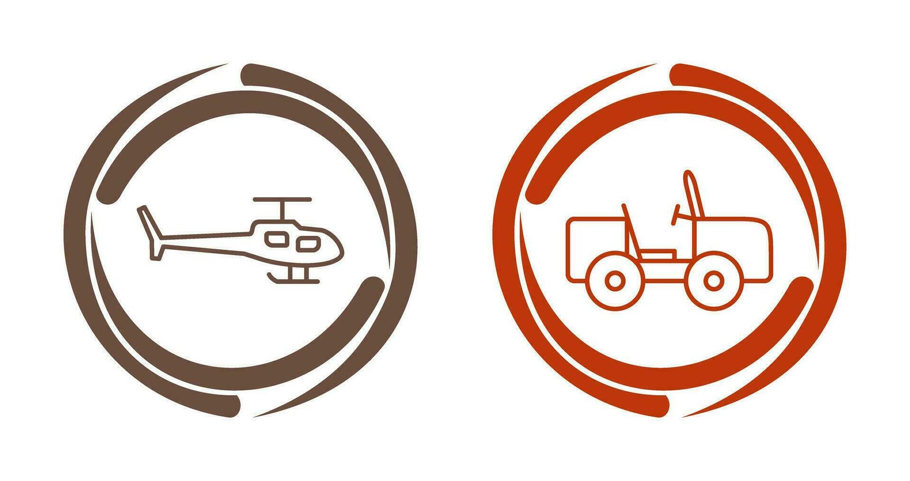 Helicopter and Safari Icon vector