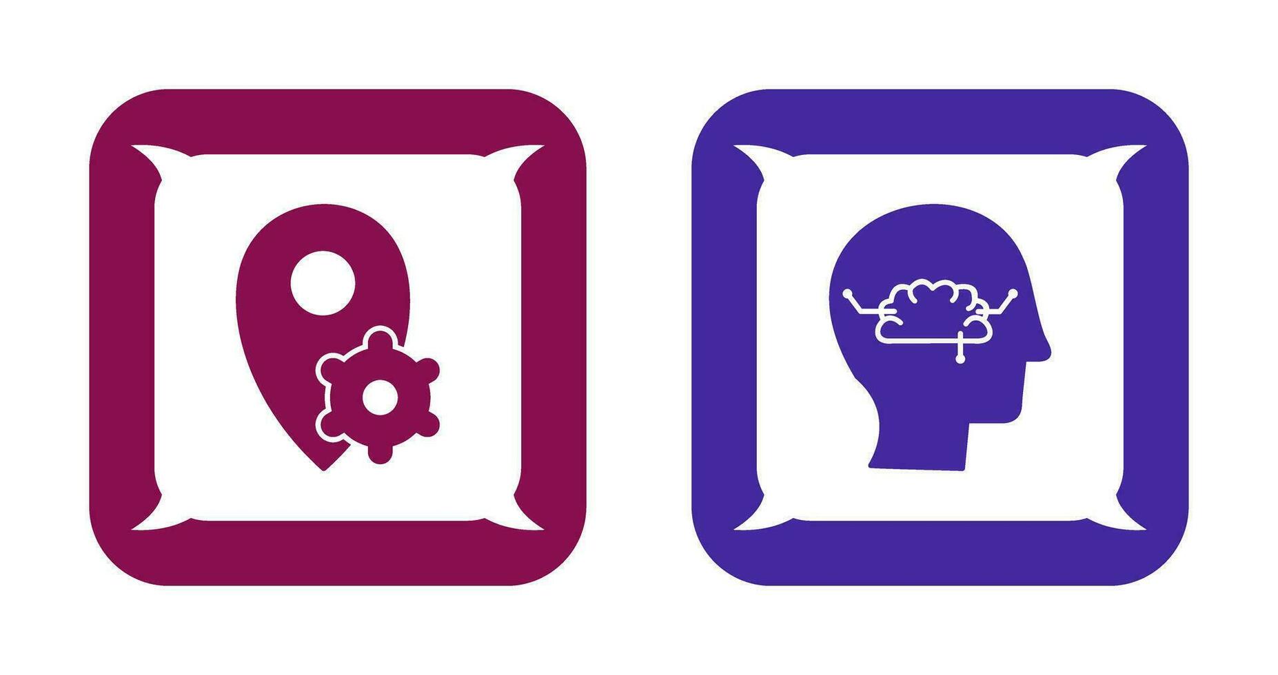 thinking and knowledge  Icon vector