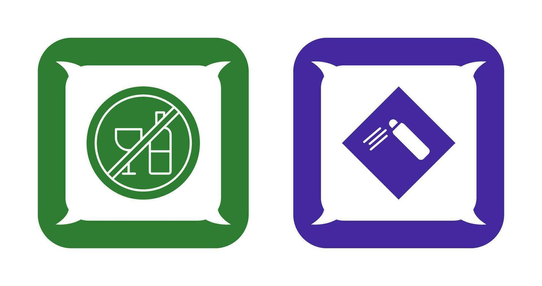 Pressurized cylinder And no drinking  Icon vector