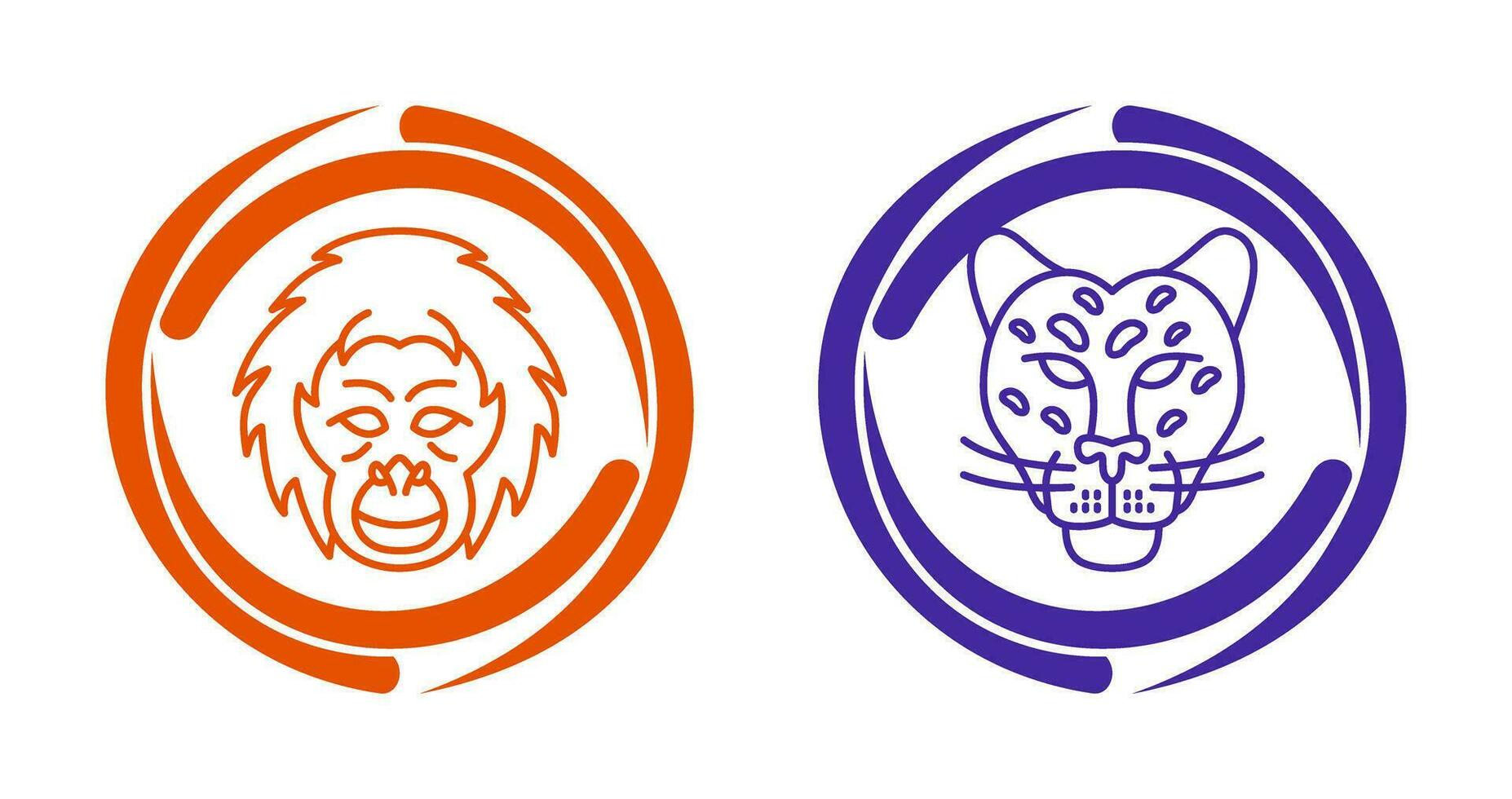 Orangutan and dangerous Icon vector