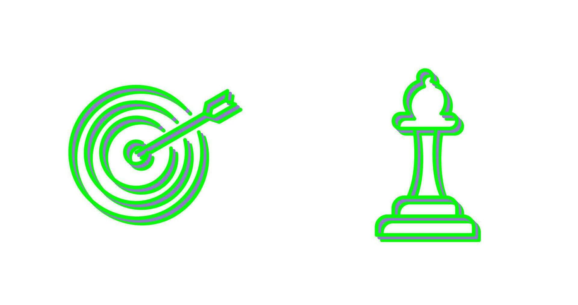 Dartboard and Bishop Icon vector