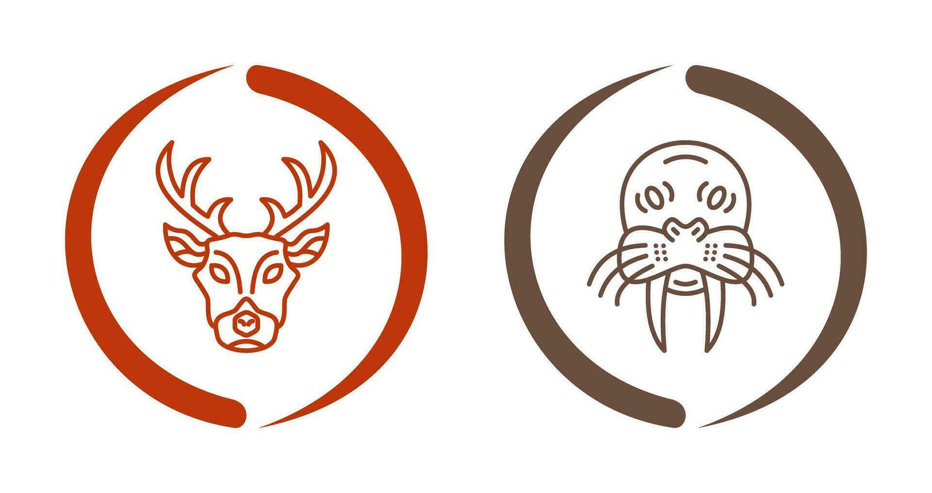 Deer and animal Icon vector