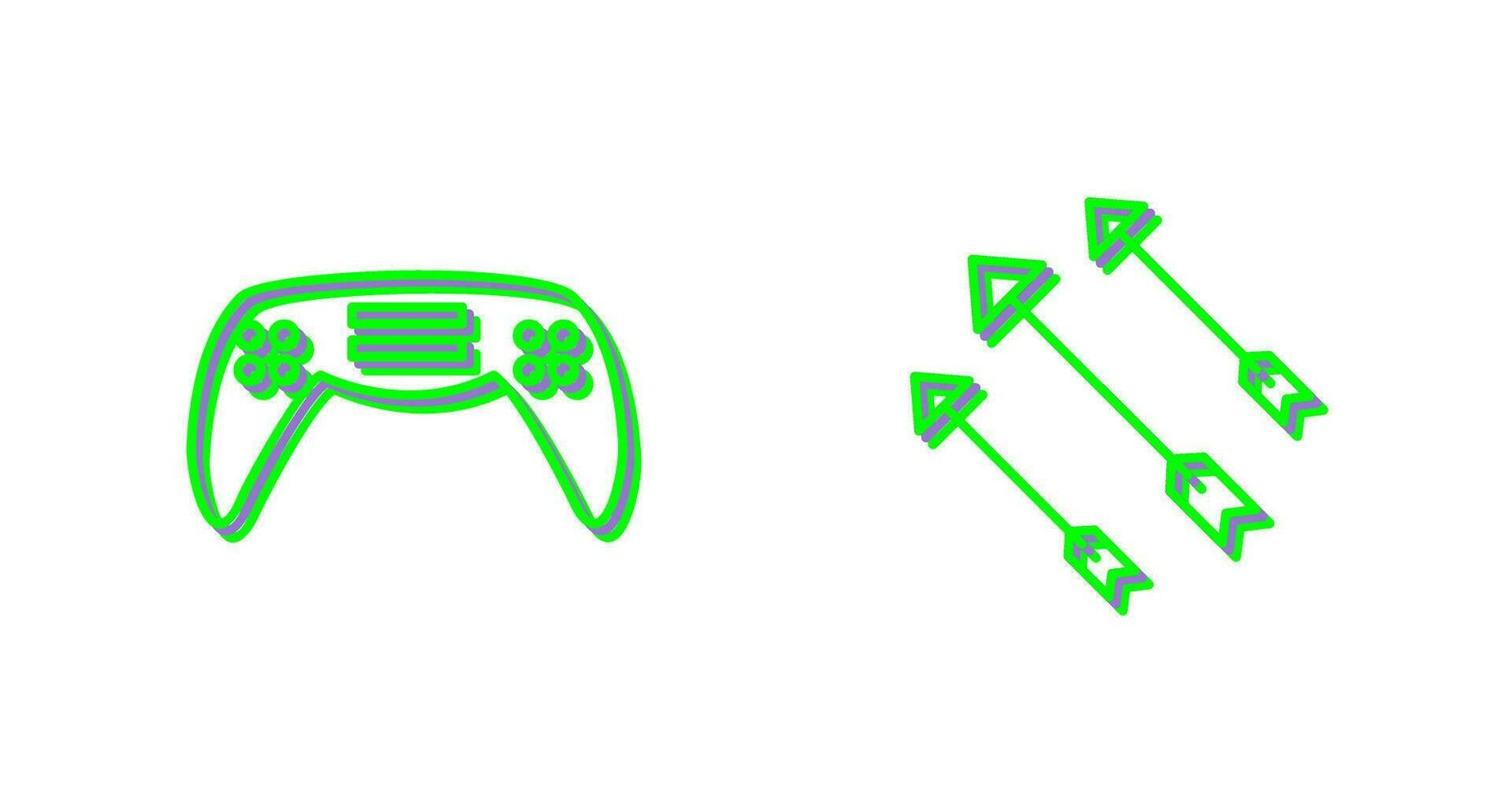 Gaming Console and Arrows Icon vector