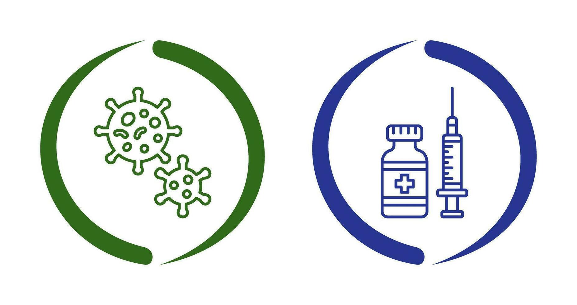 Virus and Vaccine Icon vector