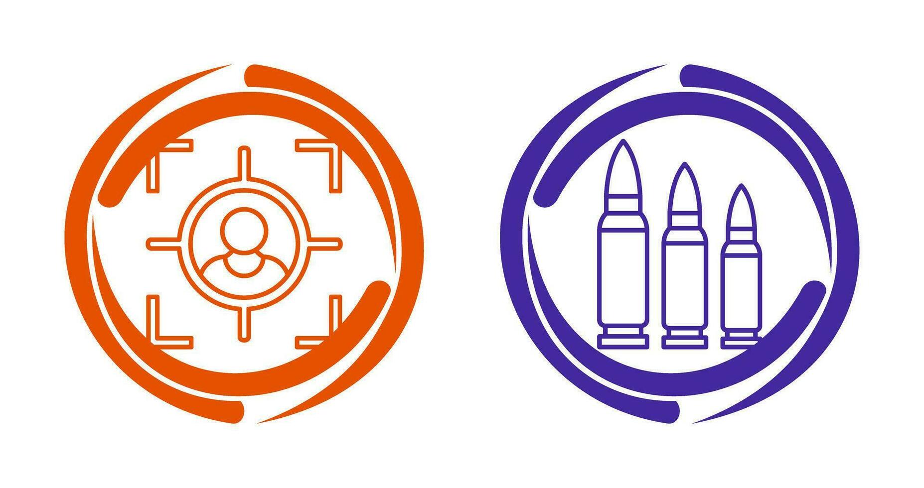 Target and Bullets Icon vector