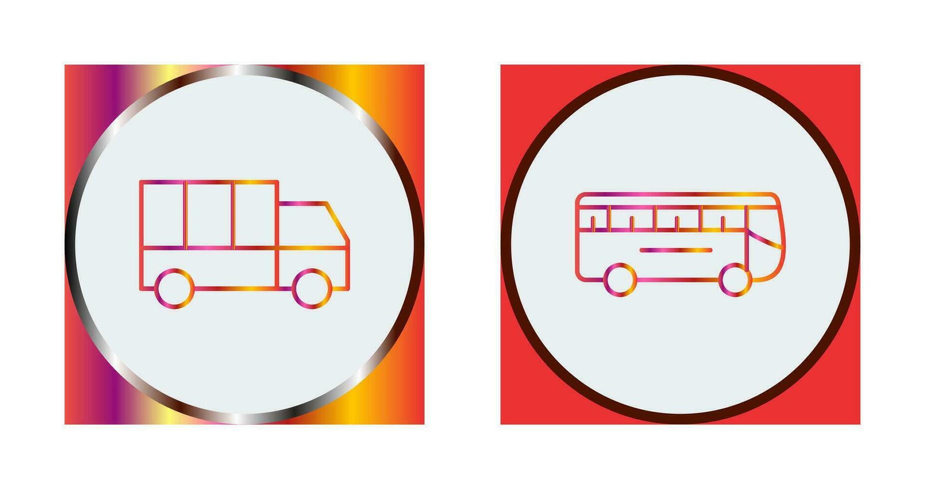 Truck and Bus Icon vector