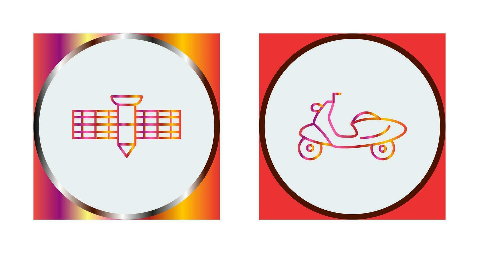 Scooter and Satellite Icon vector