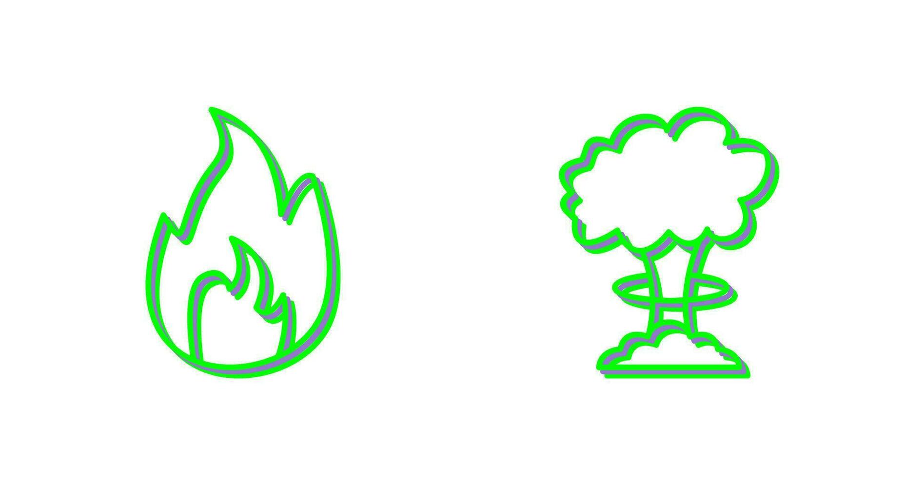 flame and bomb blast Icon vector
