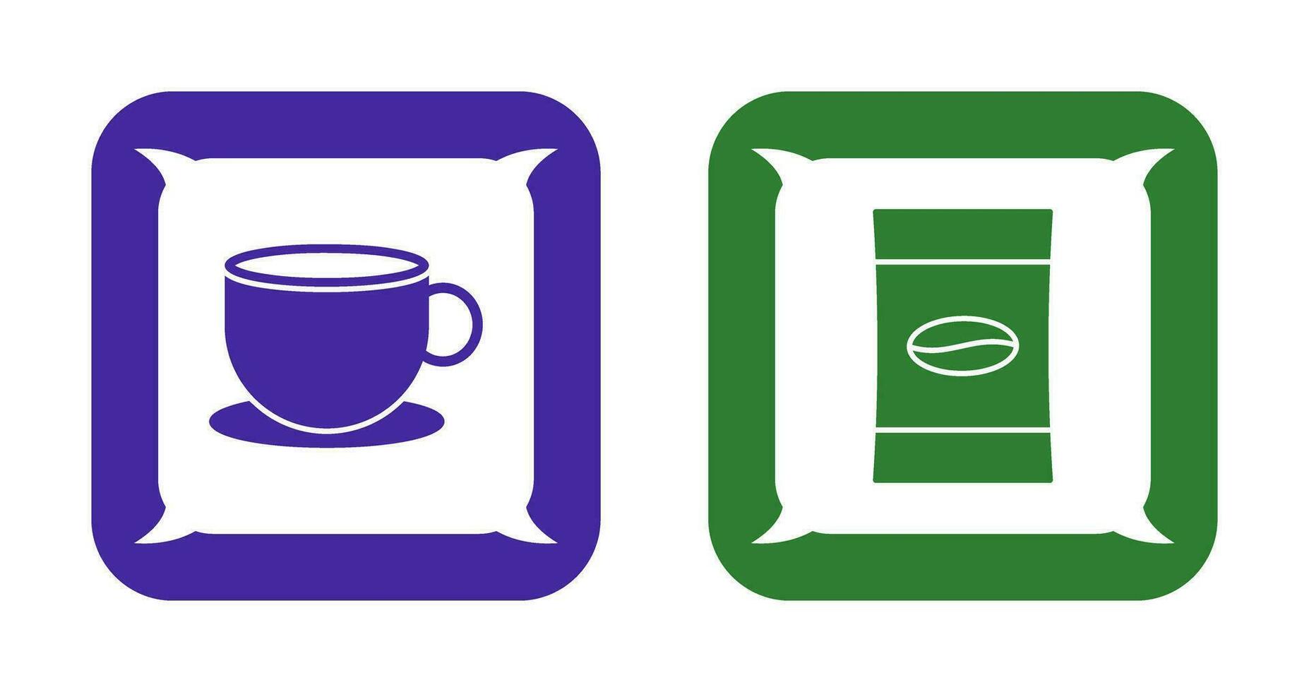 tea and coffee packet Icon vector