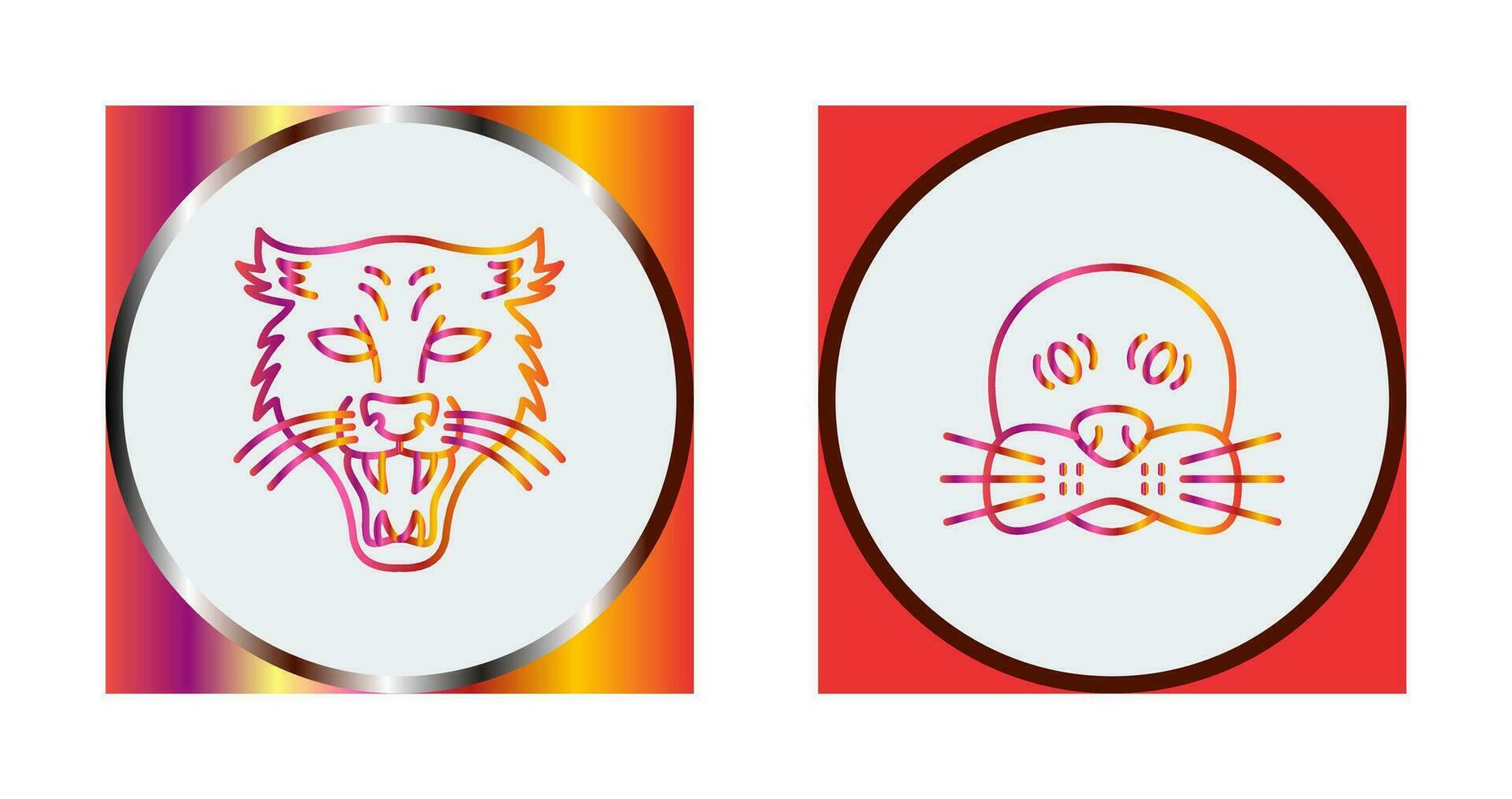 Puma and seal Icon vector