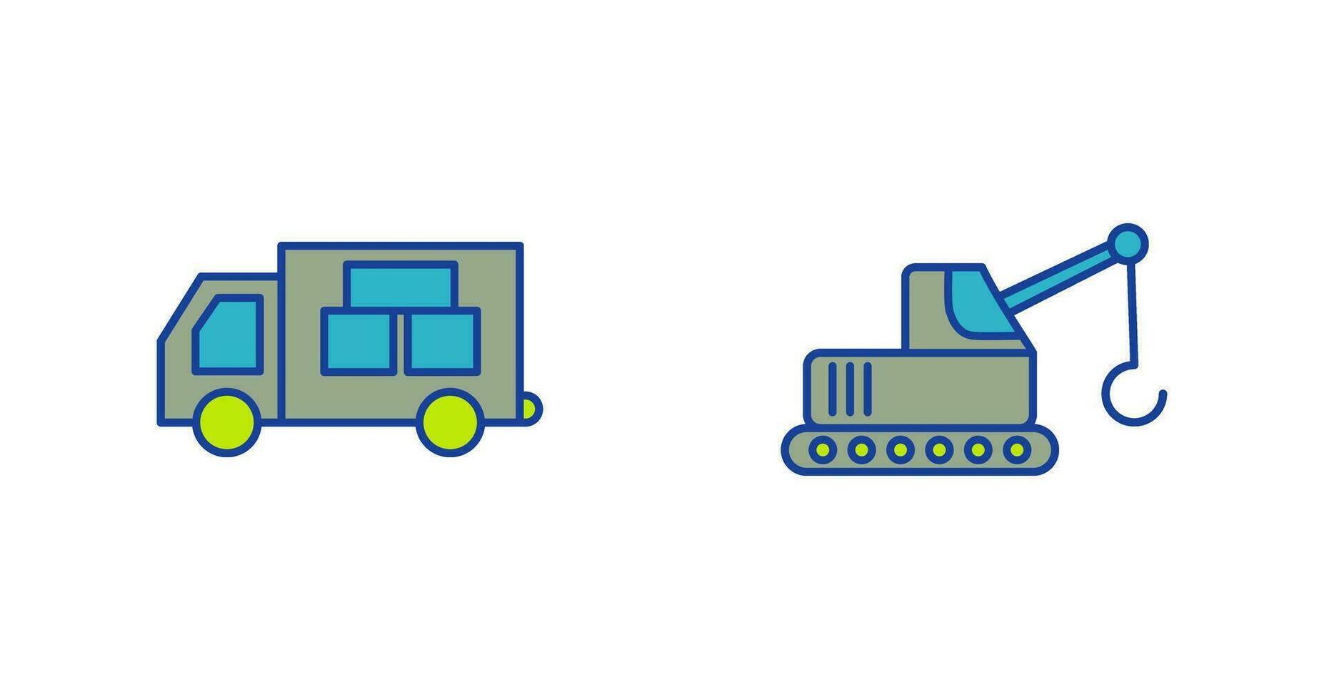 Logistics Car and Lifter Icon vector