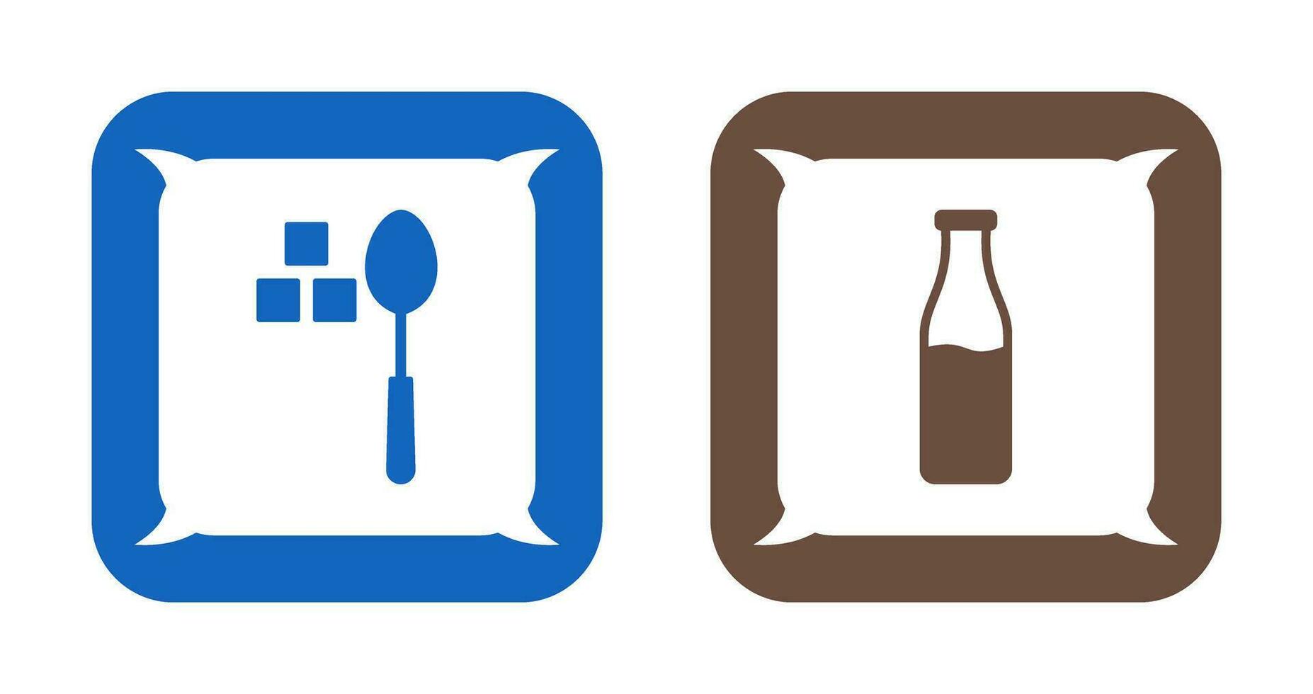 sugar and Milk bottle  Icon vector