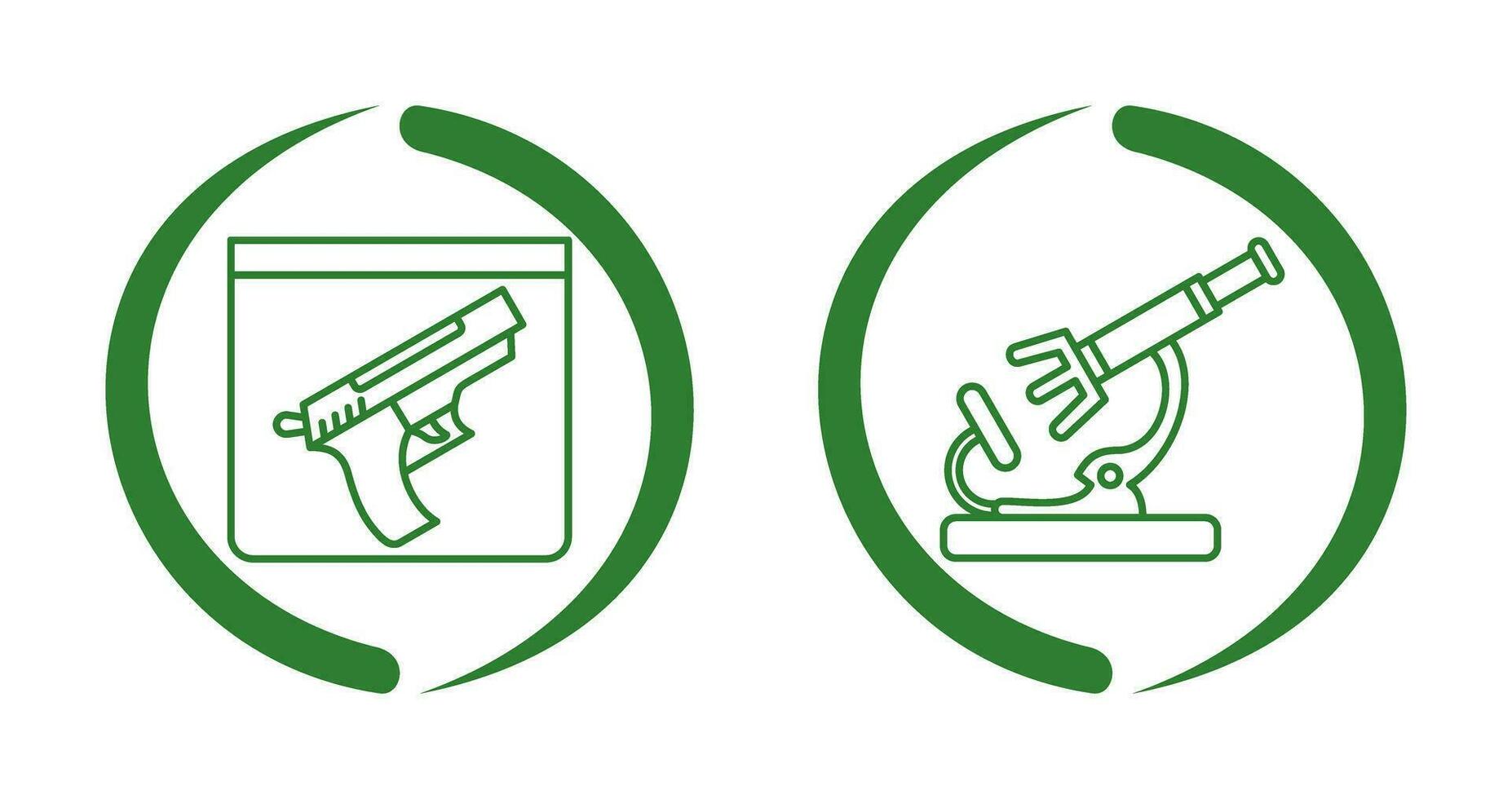 Evidence and Microscope Icon vector