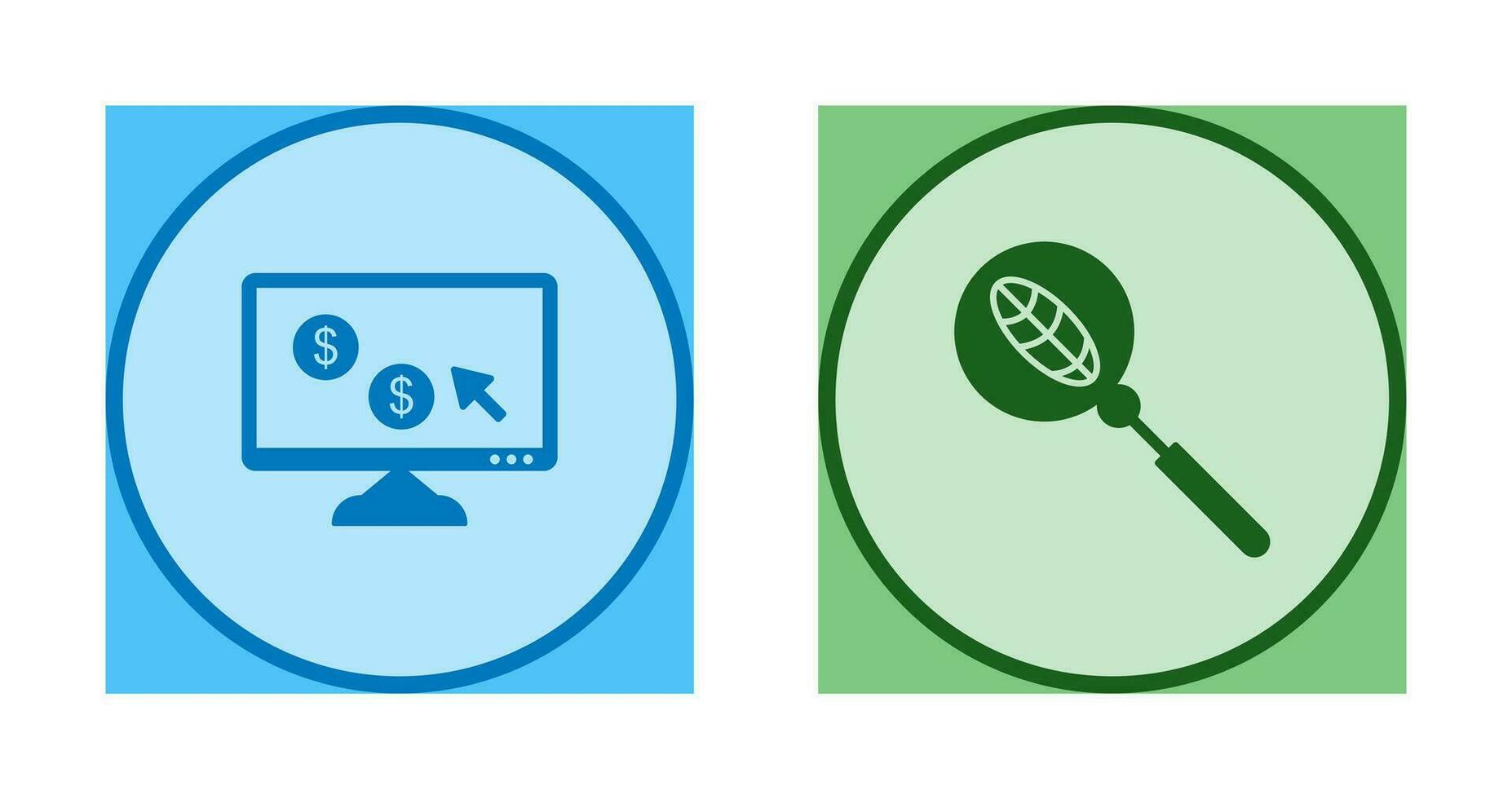 Pay Per Click and Organic Search Icon vector