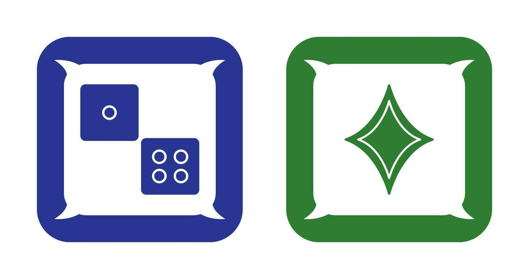 dice and diamond and  Icon vector