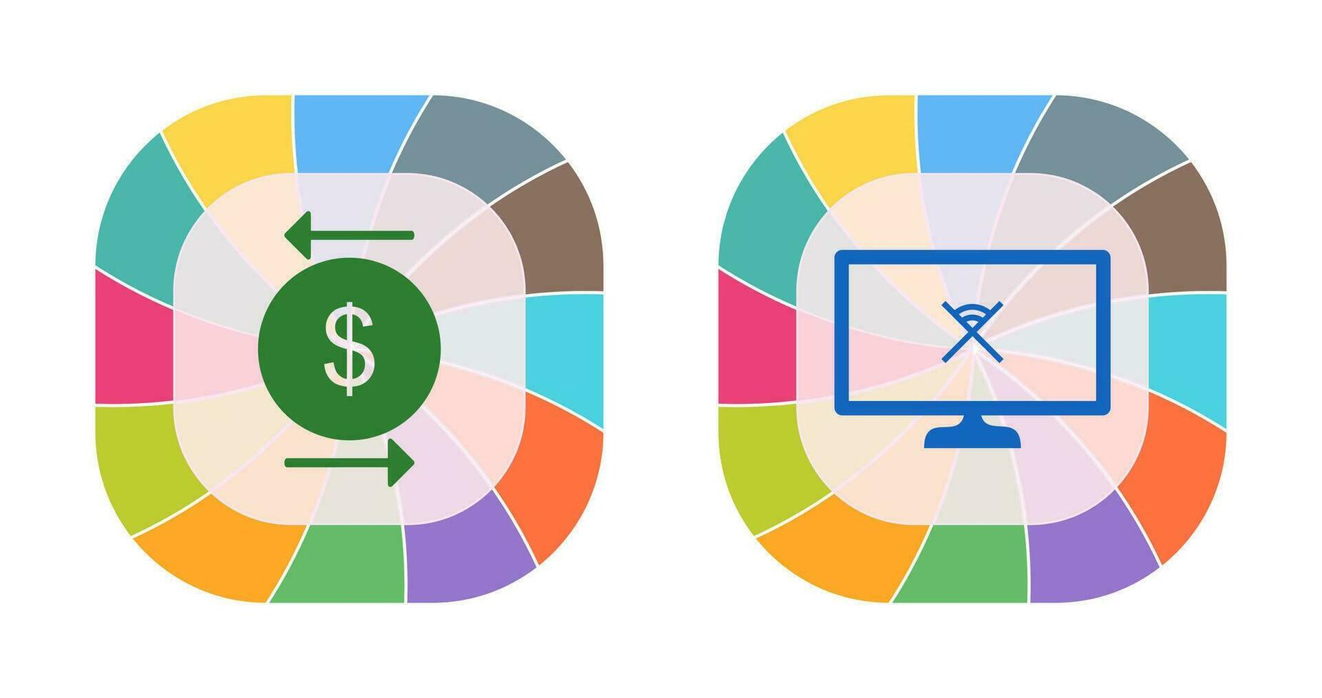 transaction and disconnected network  Icon vector