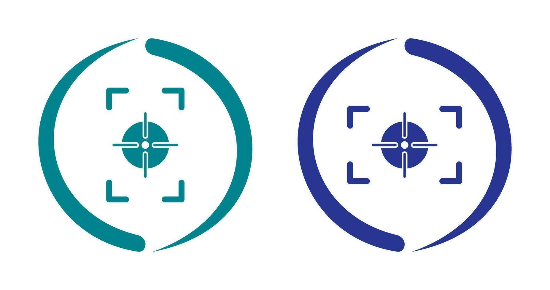 focus vertical and focus horizontal Icon vector
