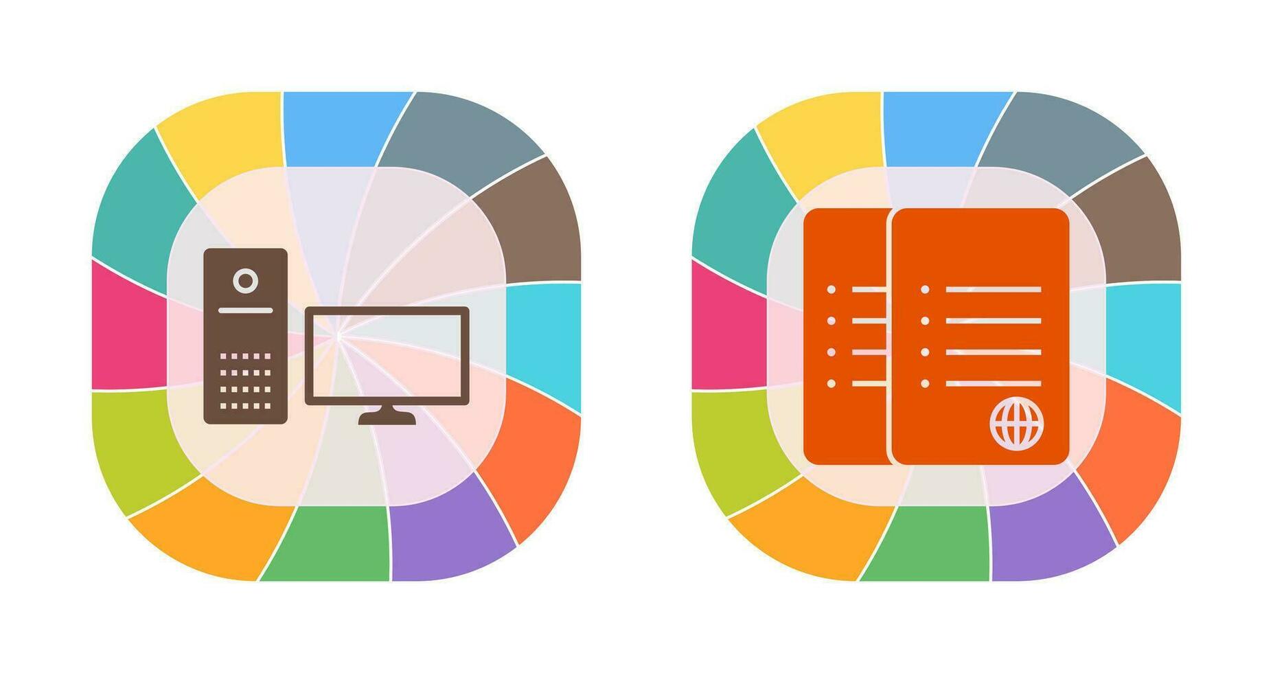 computadora y corrompido datos icono vector