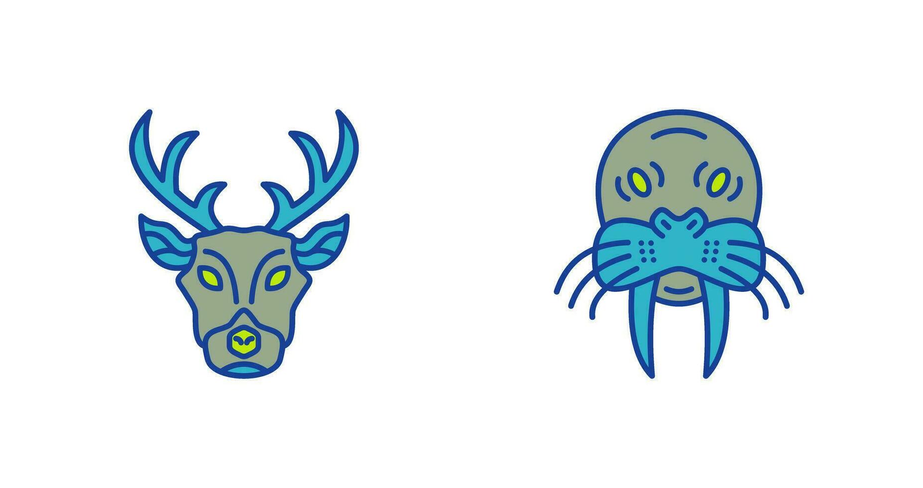 Deer and animal Icon vector