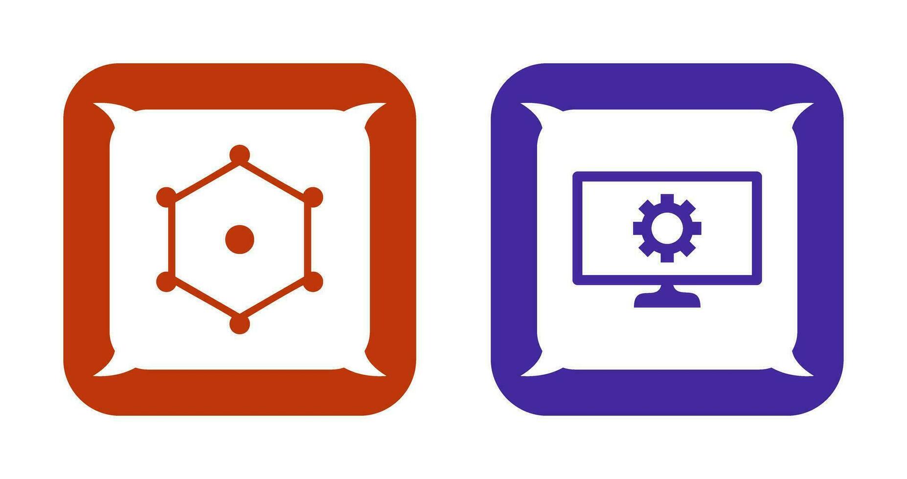 nodes and network setting  Icon vector