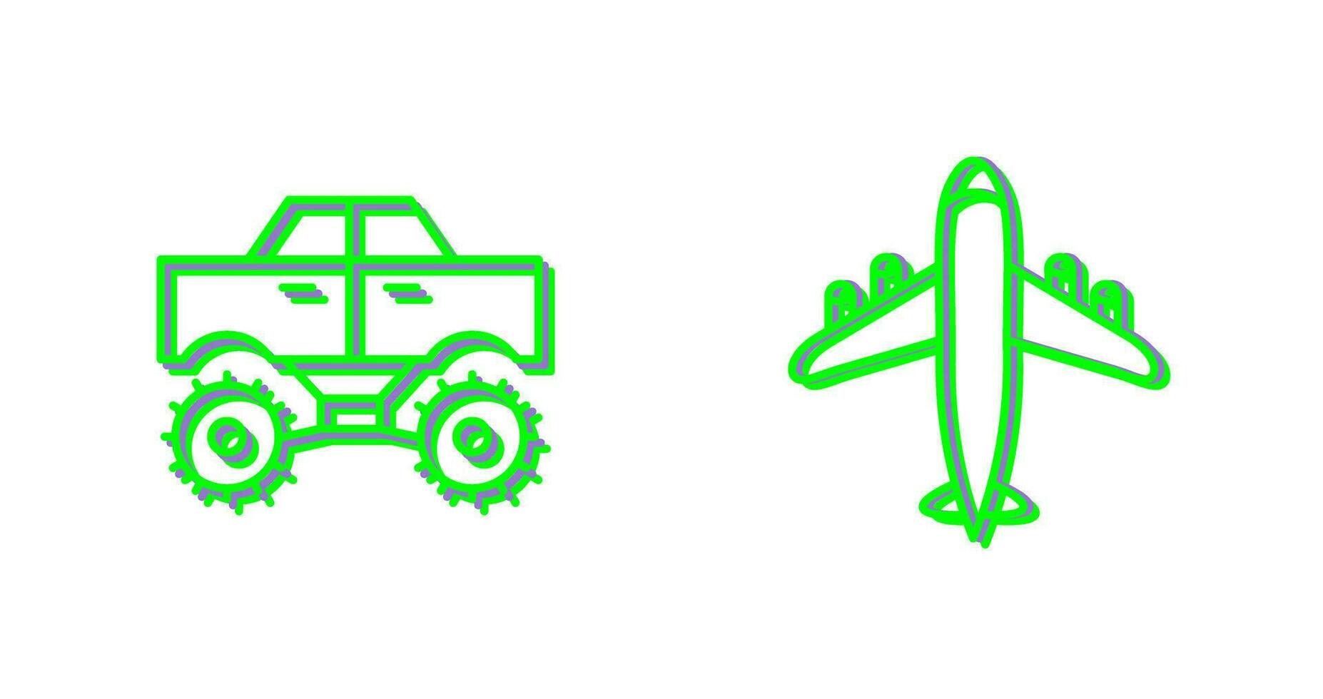 Monster Truck and transport Icon vector