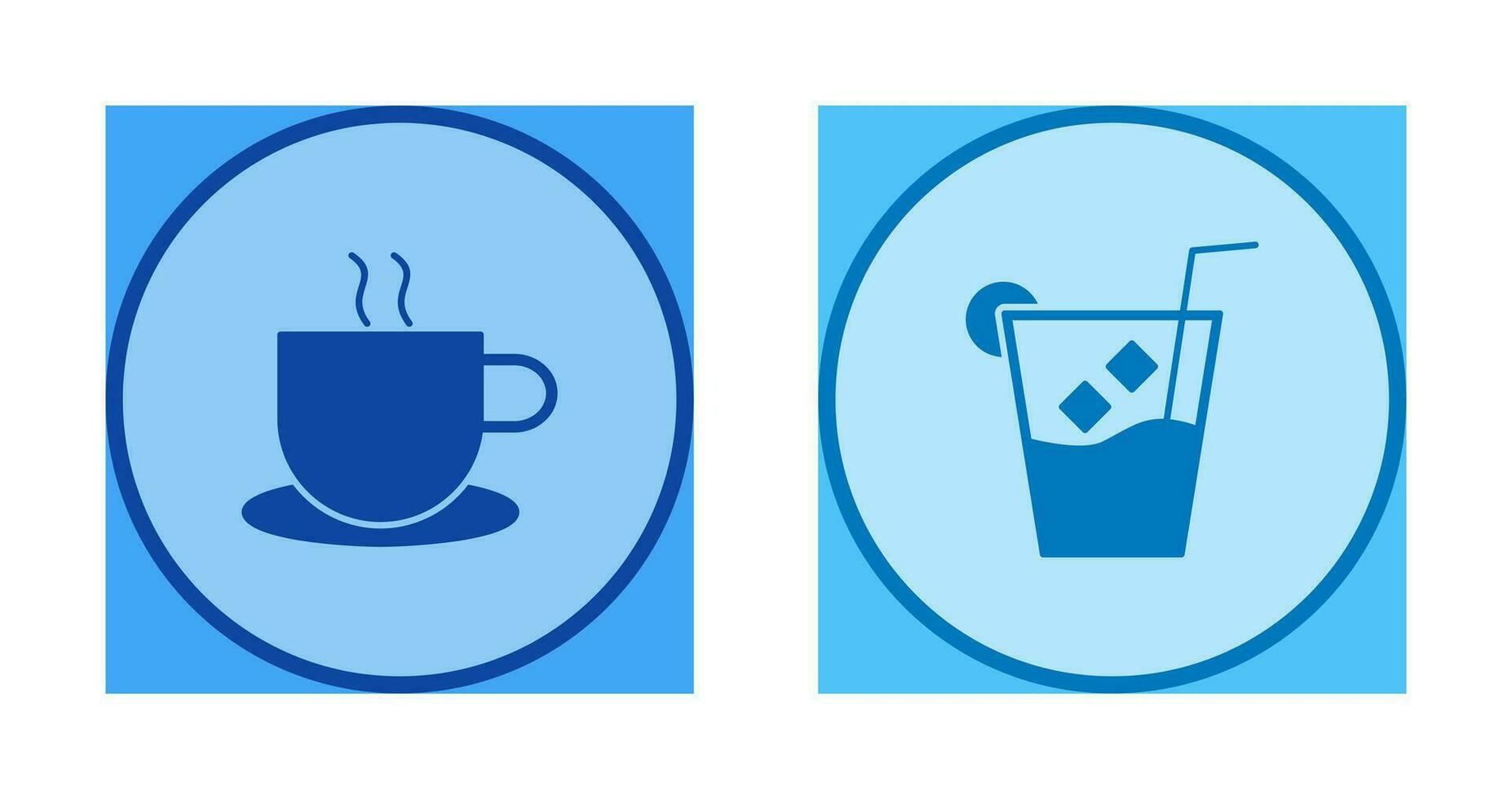 hot coffee and whiskey sour Icon vector