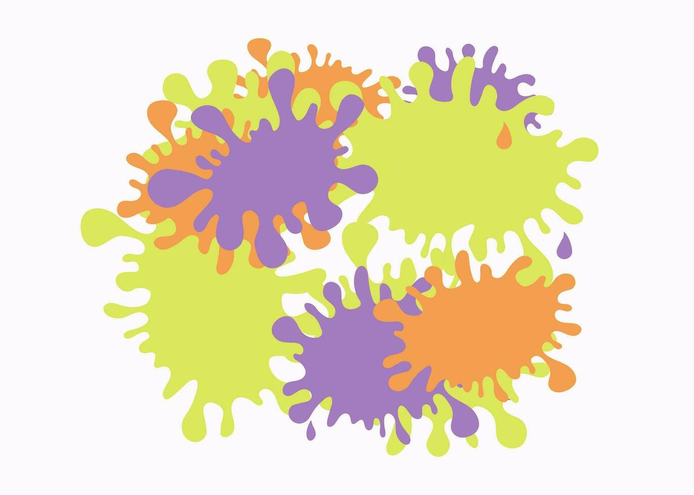 Color spots, blots of paint, ink. Abstract background, banner. Vector illustration. The background is isolated.