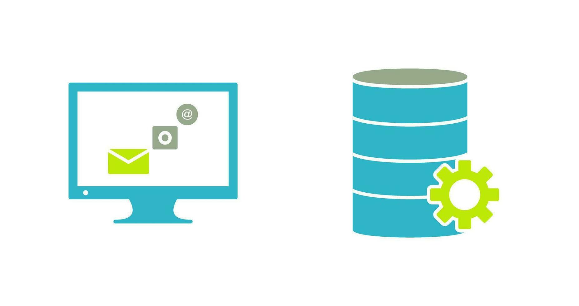 digital marketing and database management Icon vector
