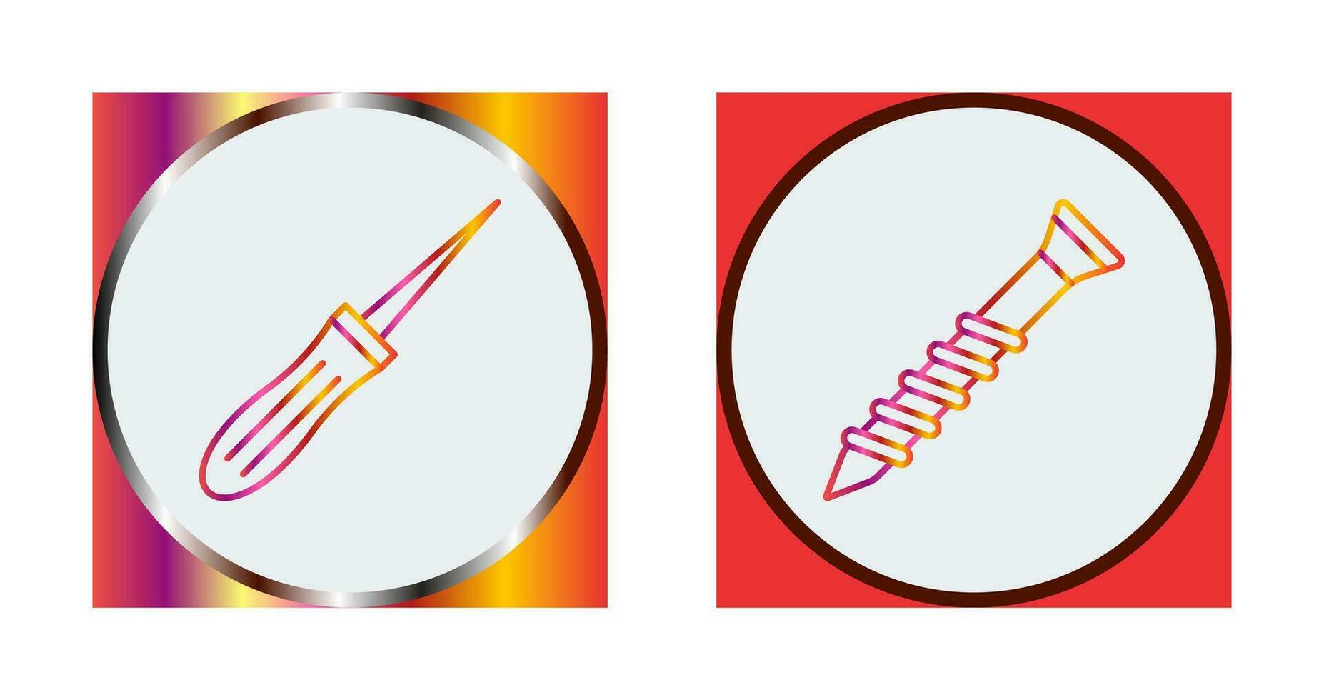 Awl and Screw Icon vector