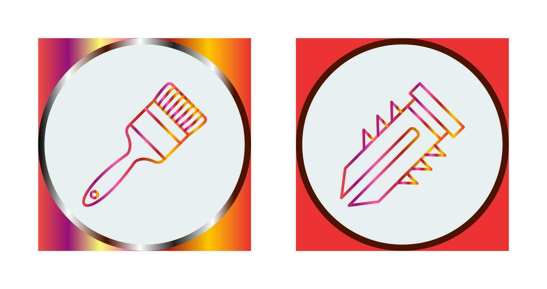 Paint Brush and Dyupel Icon vector