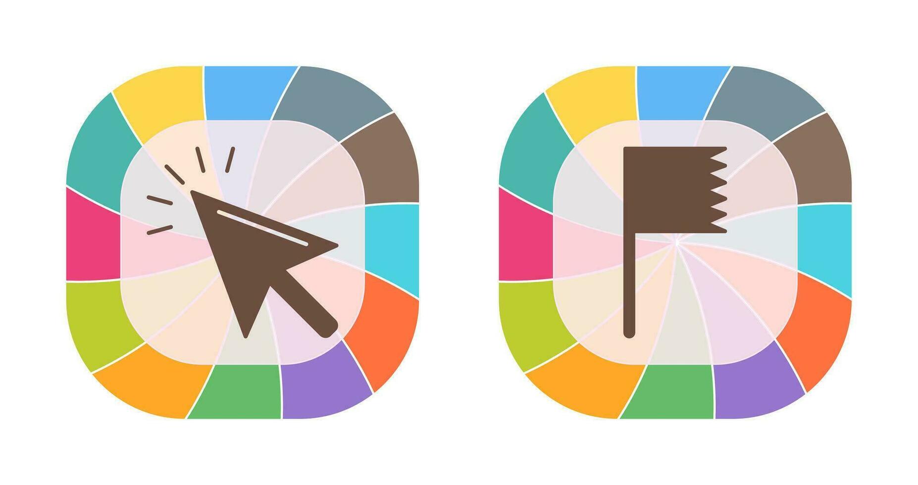mouse and flag Icon vector
