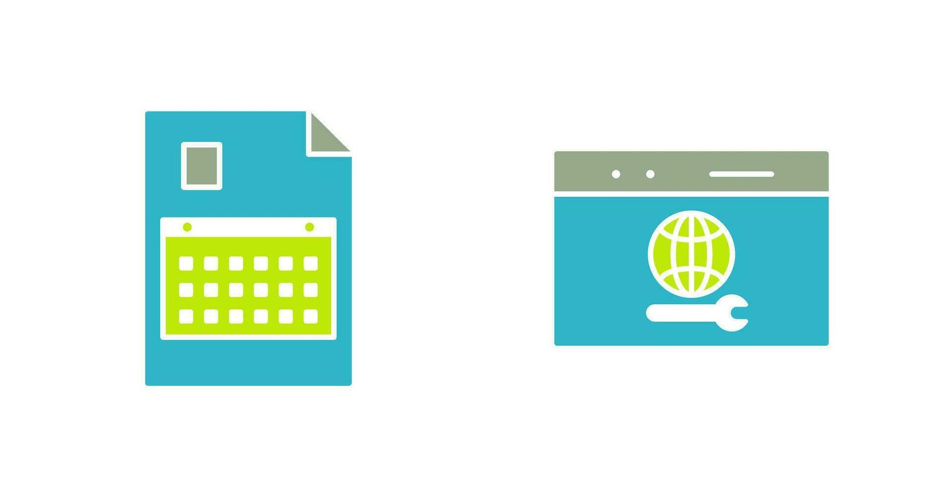 content planning and web support  Icon vector