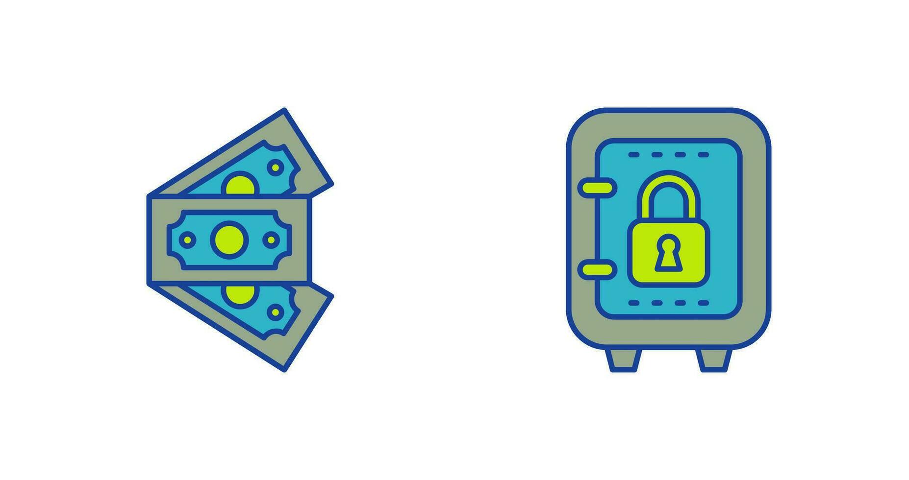 Money and Safe Box Icon vector