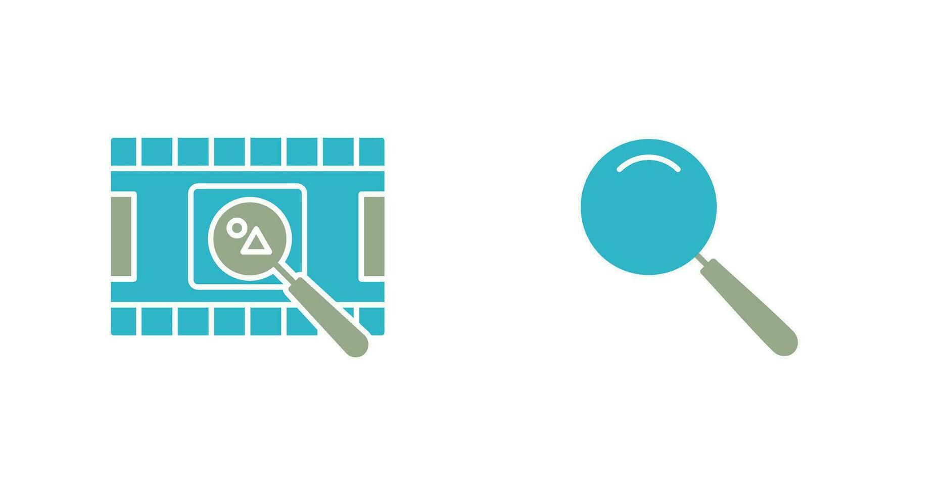 find pictures and magnifier Icon vector