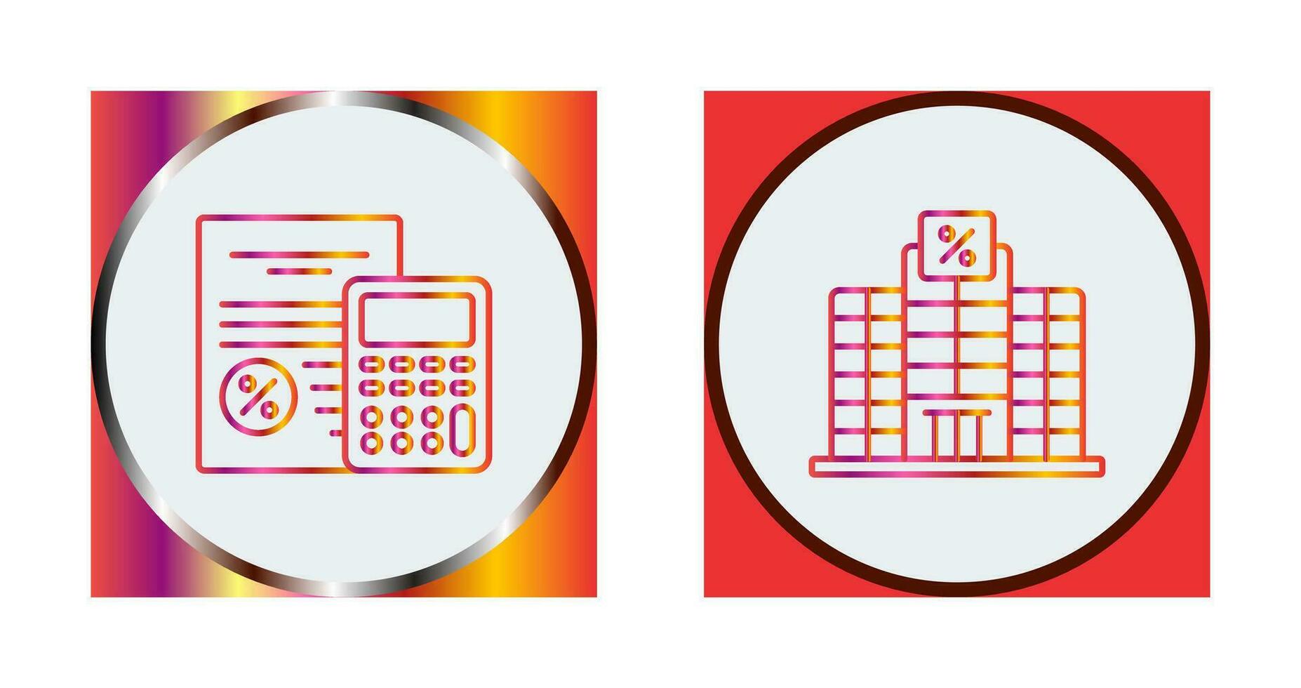 Tax and Building Icon vector