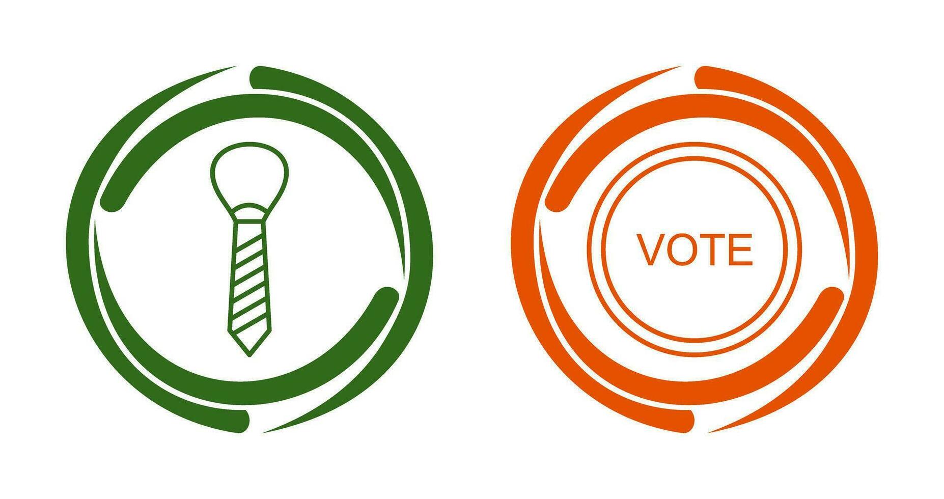 Tie and Vote Link Icon vector