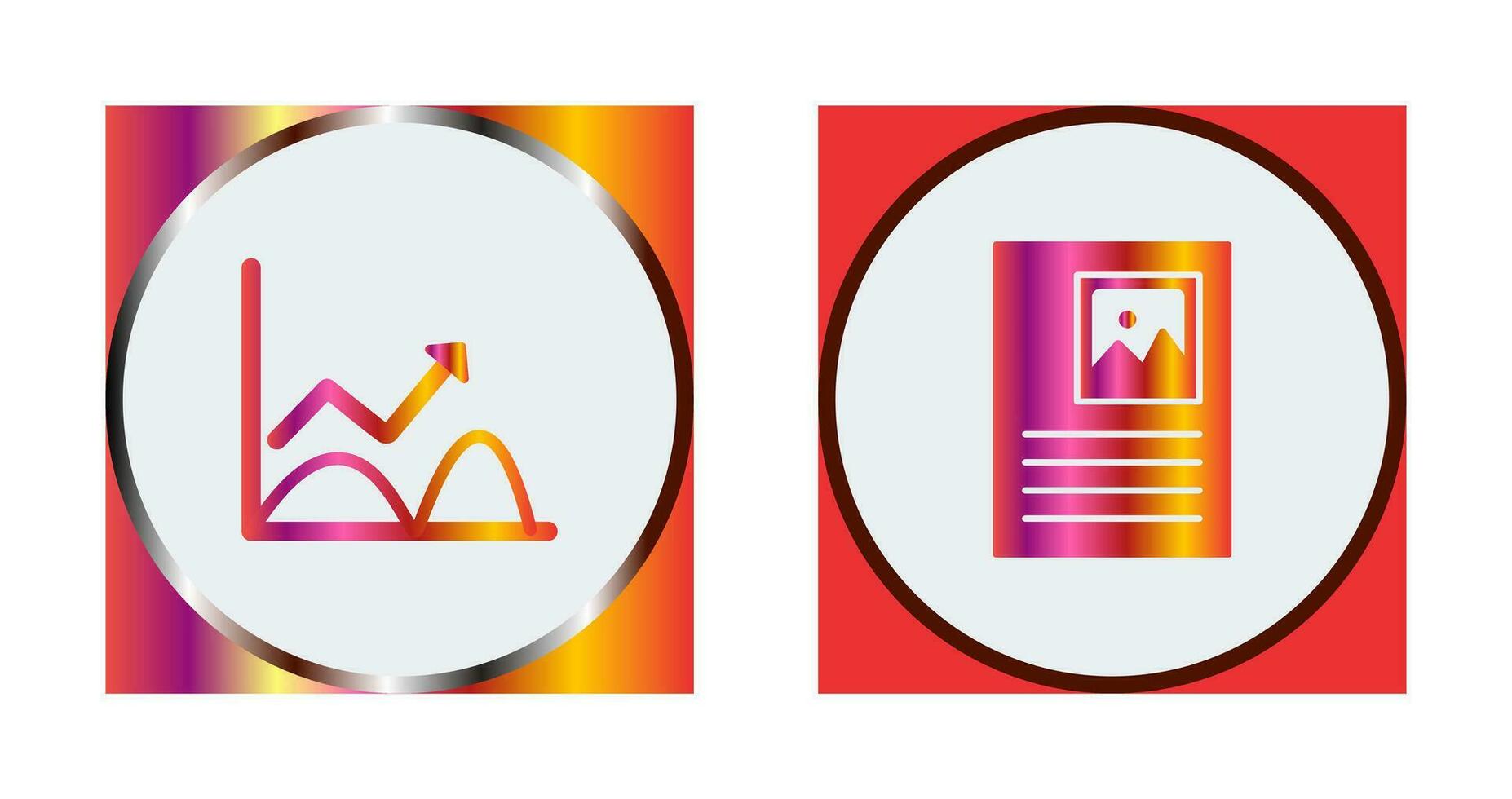 trend in graph and picture attachemnet  Icon vector