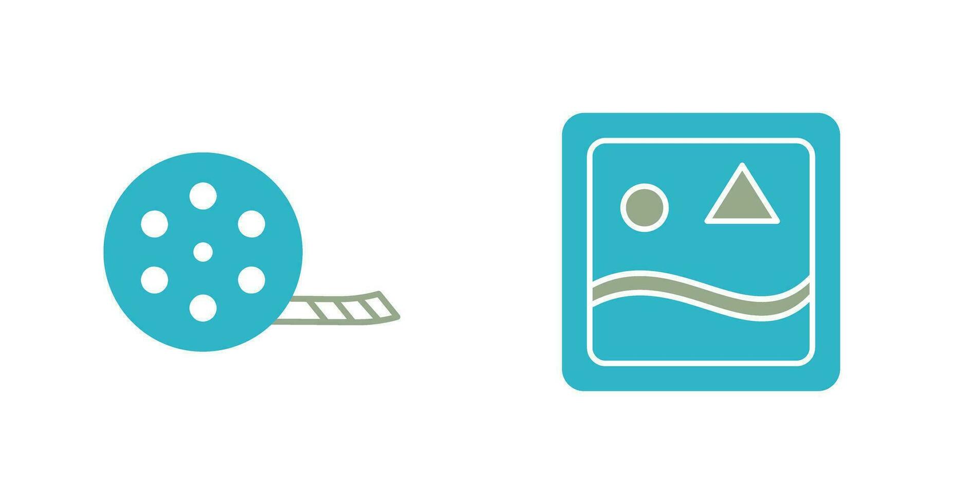 film reel and images Icon vector