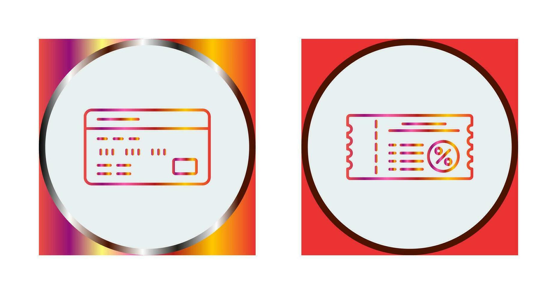 Debit Card and Voucher Icon vector