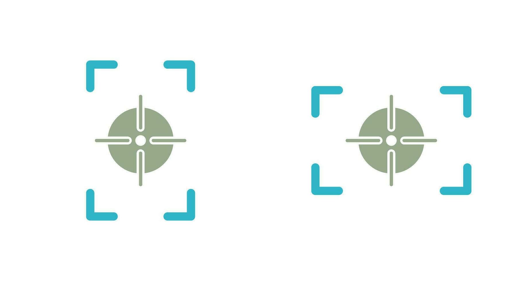 focus vertical and focus horizontal Icon vector