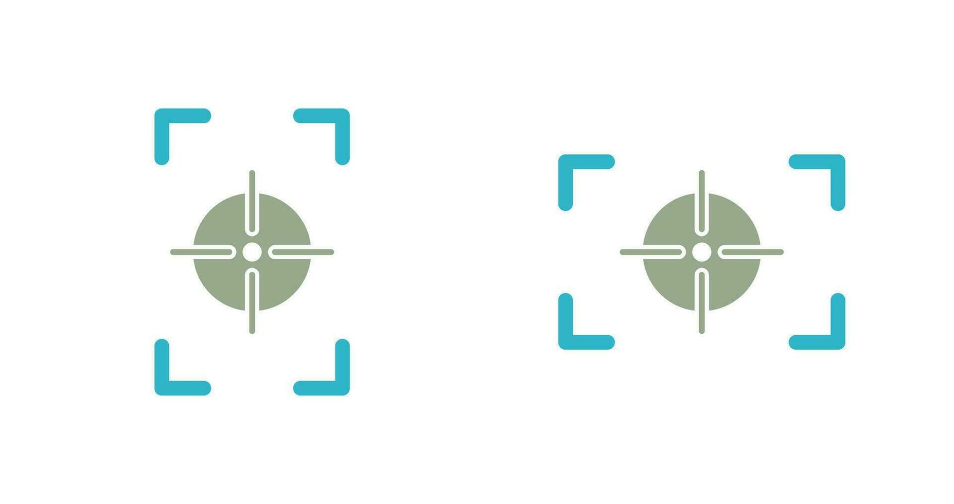 focus vertical and focus horizontal Icon vector