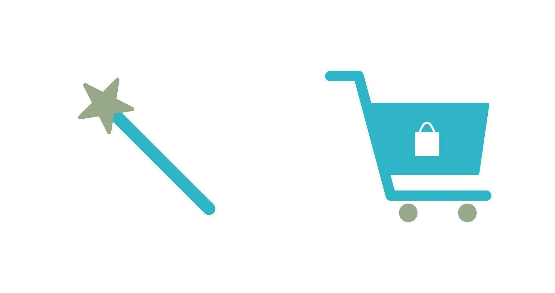 magic and shopping  Icon vector