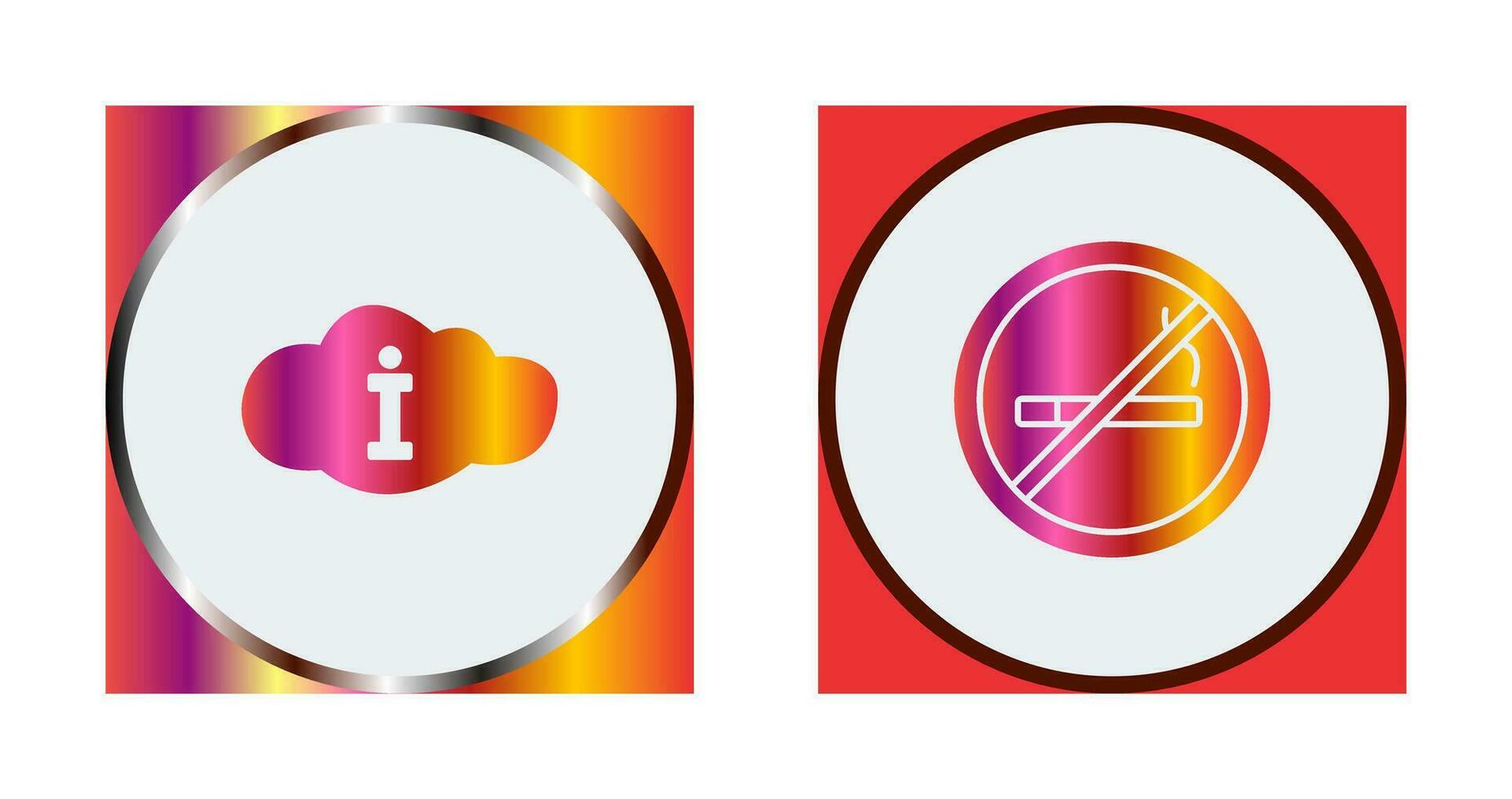 information and No smoking  Icon vector