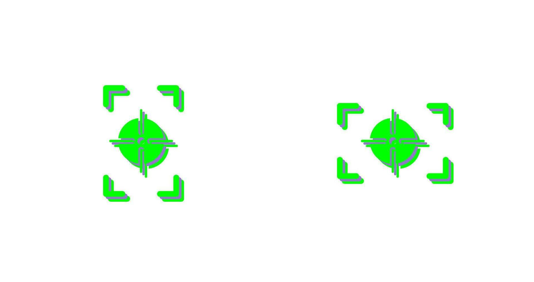 focus vertical and focus horizontal Icon vector