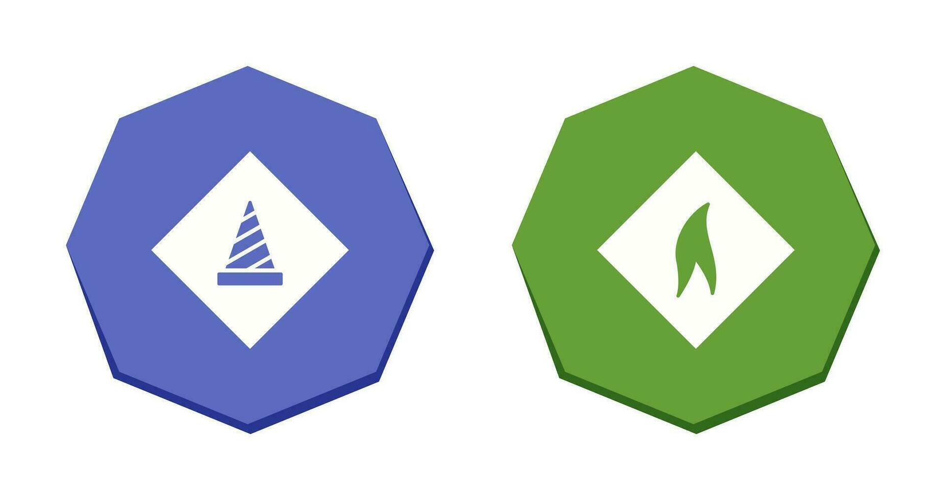 under construction and flammable material  Icon vector