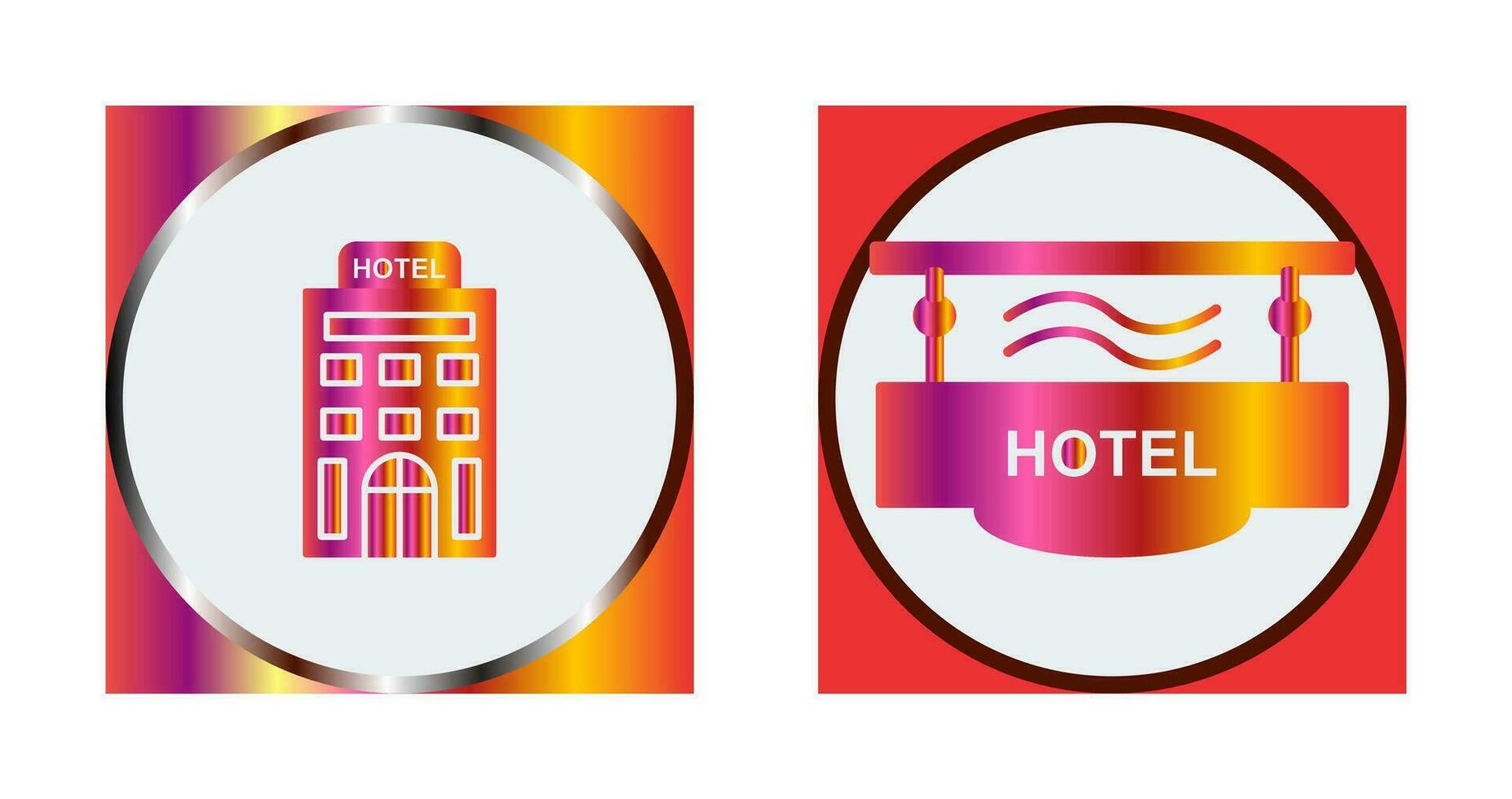 hotel y hotel firmar icono vector